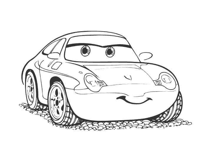 Desenho de Uma boneca e um carro para colorir